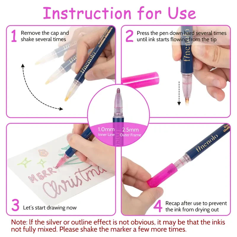 Outline Shimmer Marker Set
