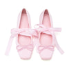 Square Toe Bow Mary Jane Flats