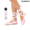 Square Toe Bow Mary Jane Flats