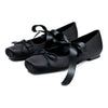 Square Toe Bow Mary Jane Flats