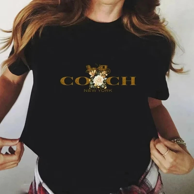 Printed Cotton Short Sleeve T-Shirt