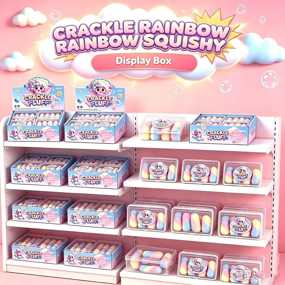 rainbow crunchy squishie toy