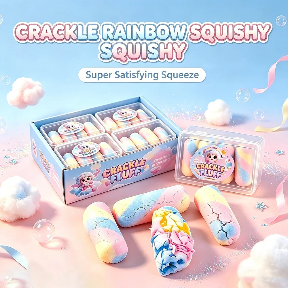 rainbow crunchy squishie toy