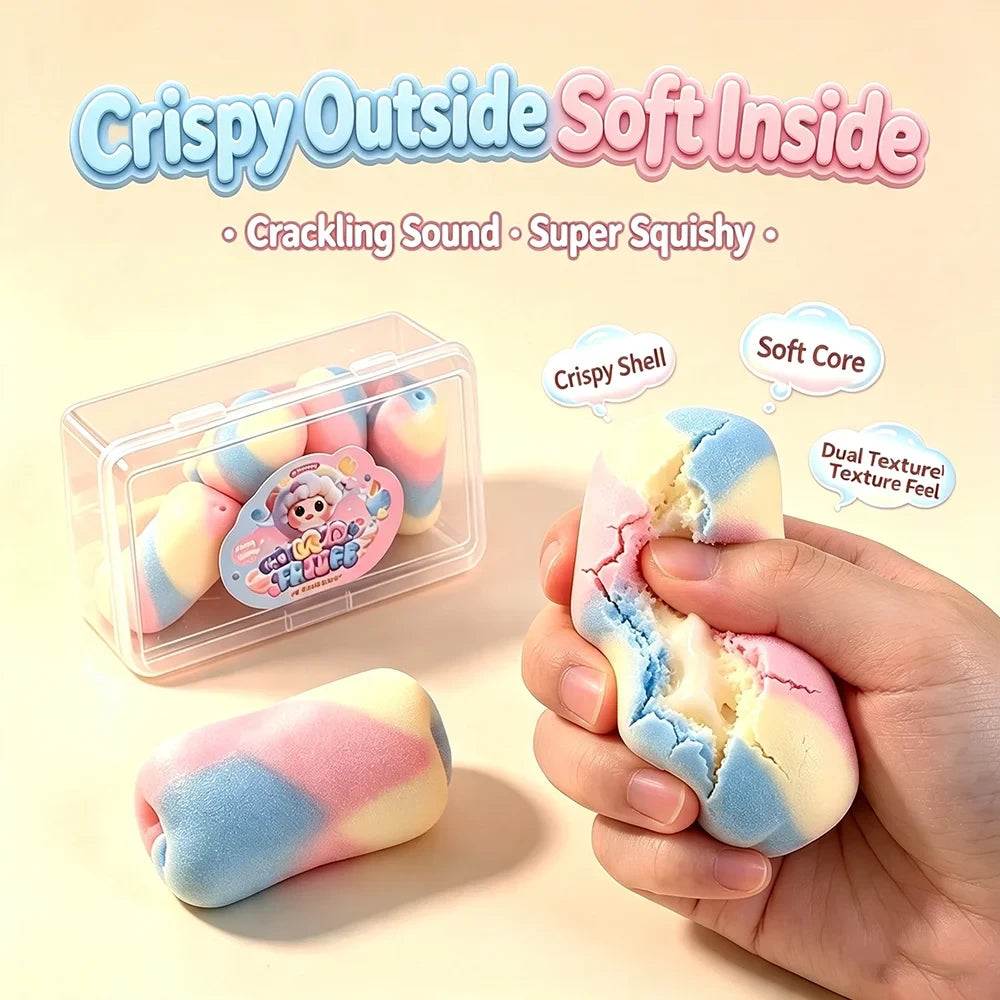 rainbow crunchy squishie toy